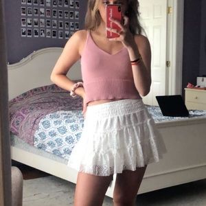 Brandy Melville pink ribbed knit tank top